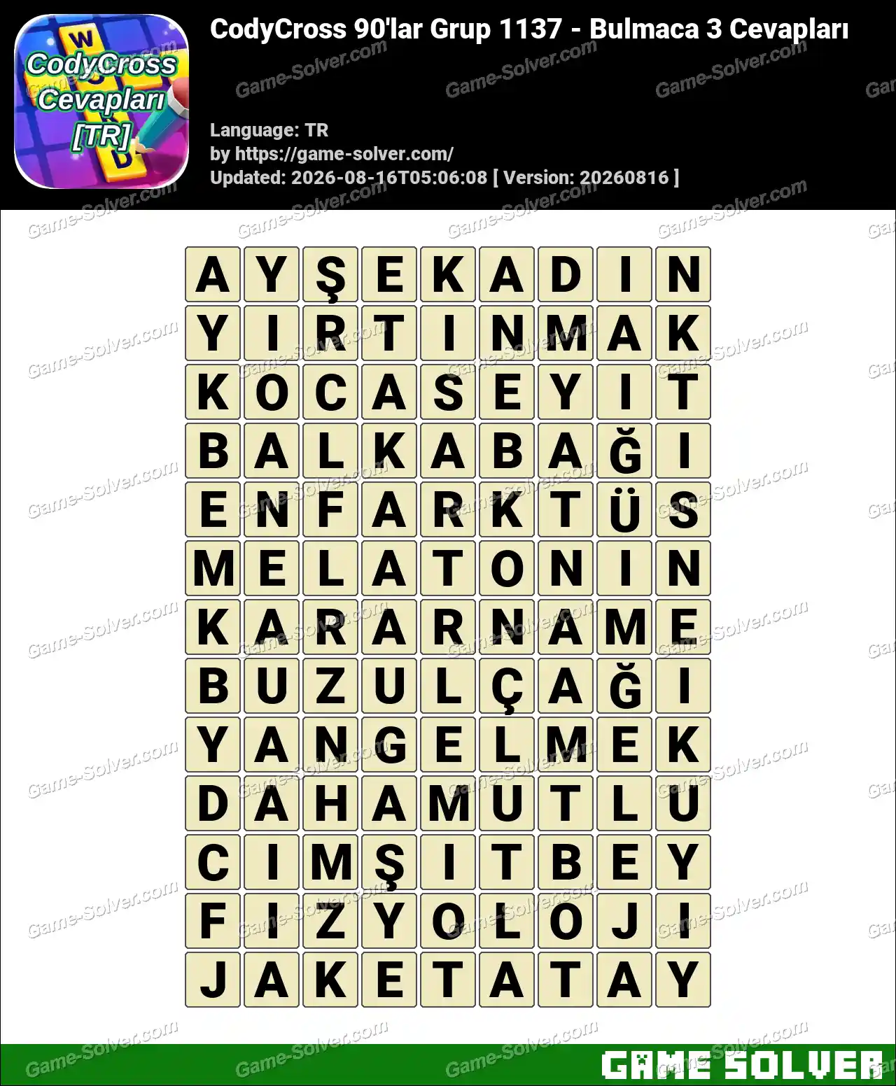CodyCross 90’lar Grup 1137 – Bulmaca 3 Cevapları